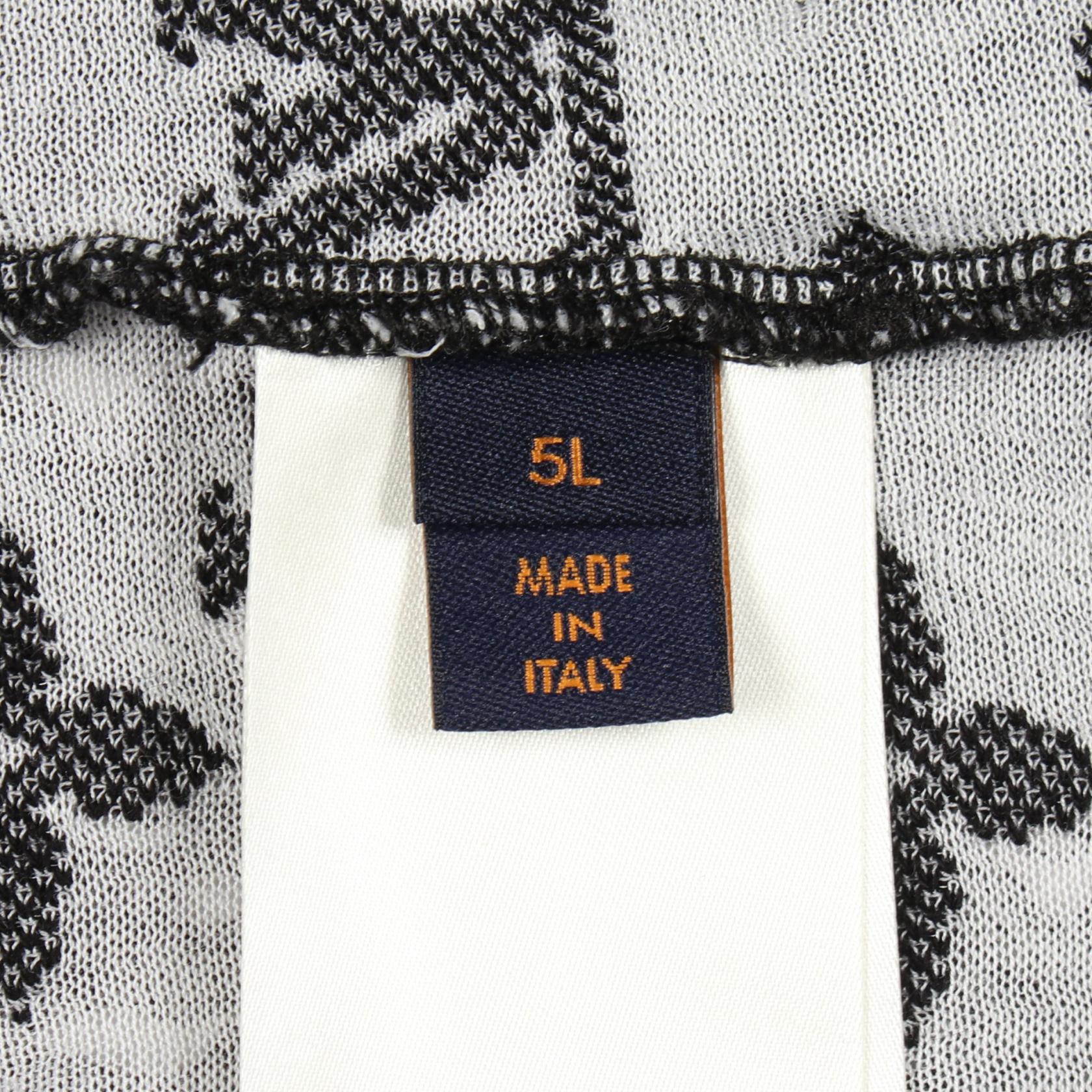 モノグラム シースルー 半袖Tシャツ コットン ブラック ルイヴィトン トップス LOUIS VUITTON