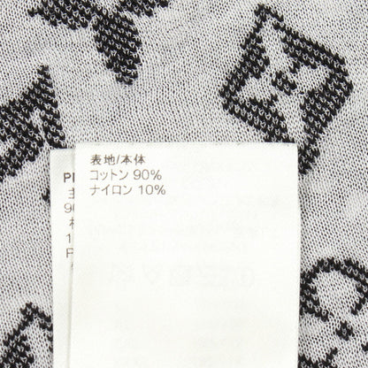モノグラム シースルー 半袖Tシャツ コットン ブラック ルイヴィトン トップス LOUIS VUITTON
