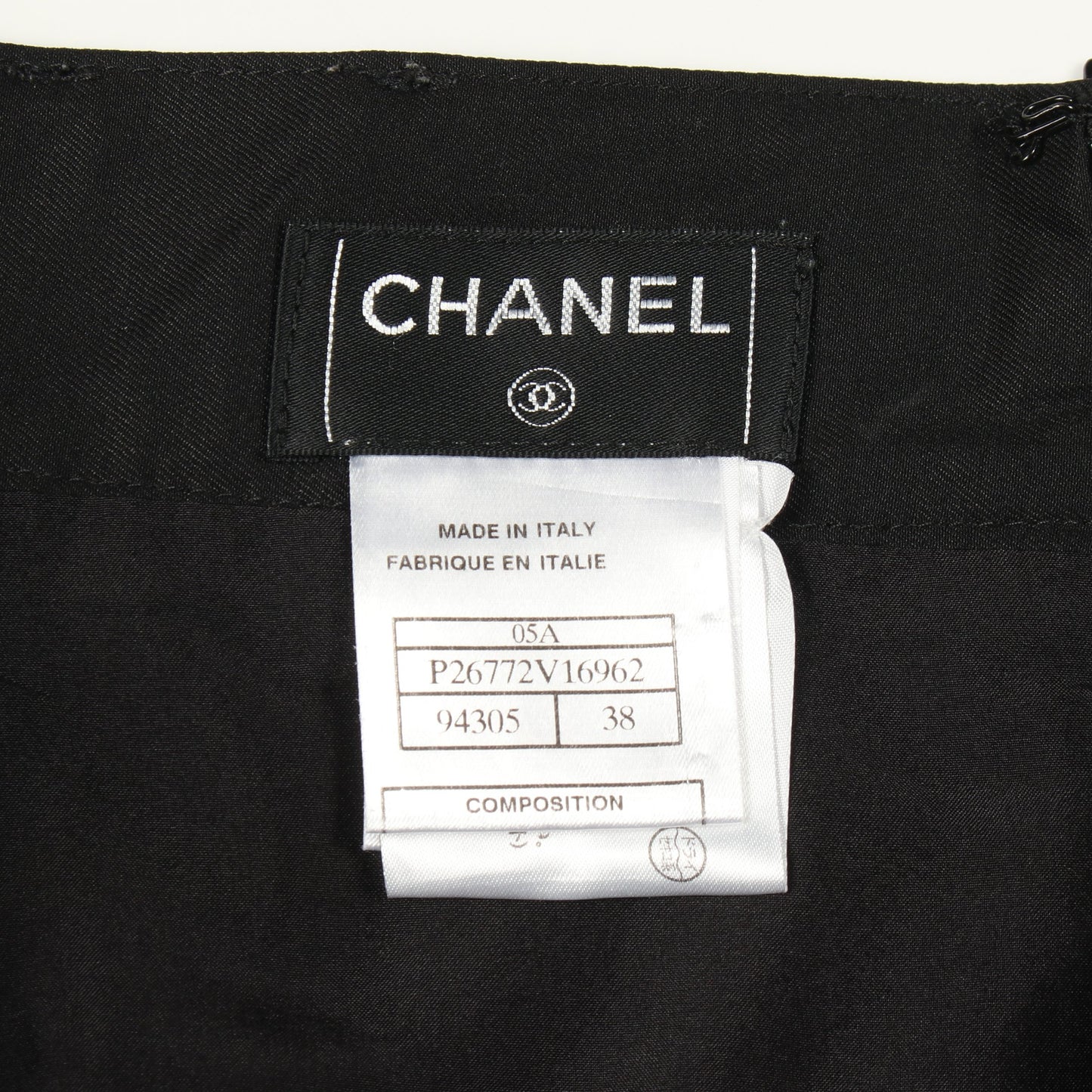 ココマーク スカート シルク コットン ブラック 05A シャネル ボトムス CHANEL