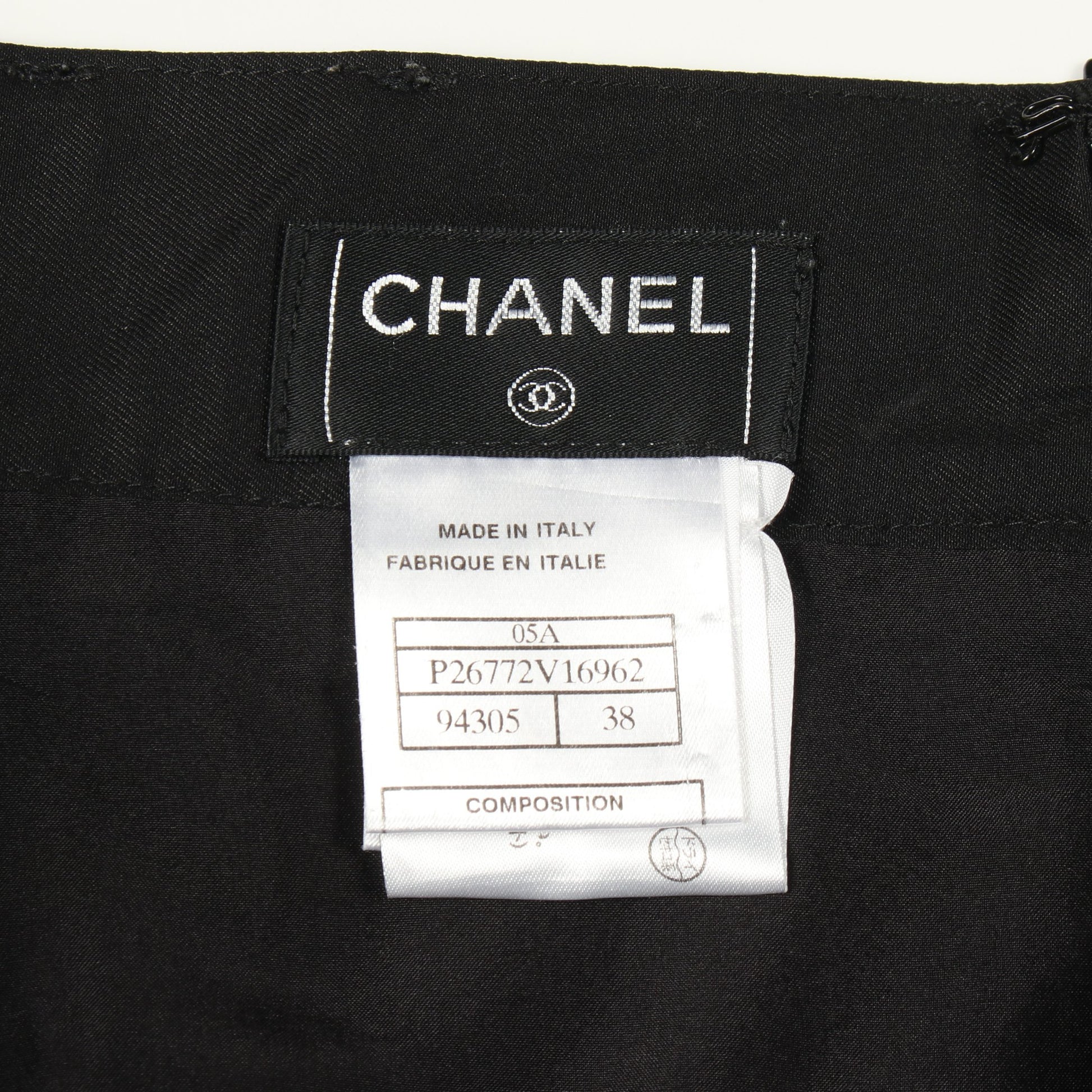 ココマーク スカート シルク コットン ブラック 05A シャネル ボトムス CHANEL