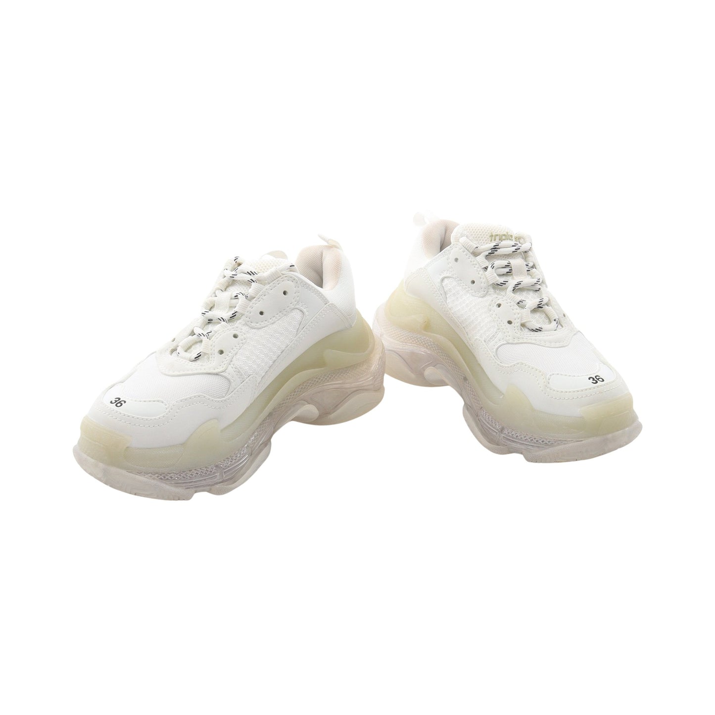 TRIPLE S トリプルS スニーカー ファブリック レザー ホワイト バレンシアガ シューズ BALENCIAGA