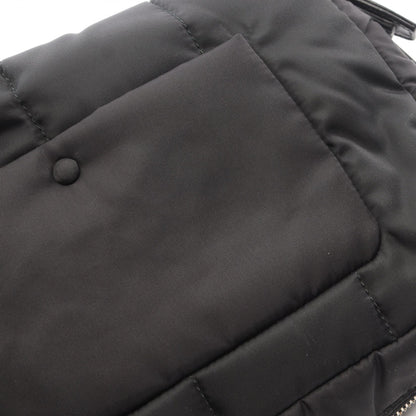 TESSUTO BOMBER チェーンショルダーバッグ ナイロン レザー ブラック プラダ バッグ PRADA