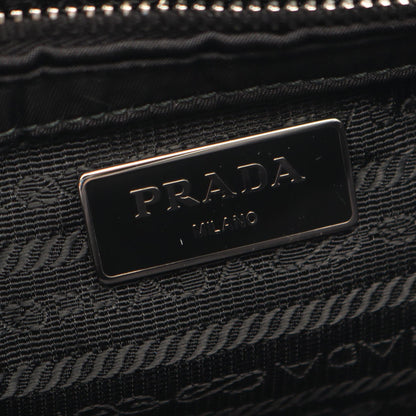 TESSUTO BOMBER チェーンショルダーバッグ ナイロン レザー ブラック プラダ バッグ PRADA