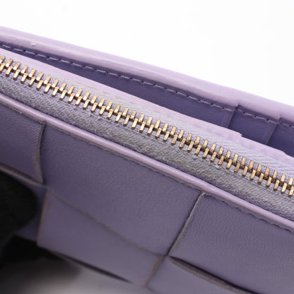 スモール カセット マキシイントレチャート 二つ折り財布 レザー ライトパープル ボッテガヴェネタ 財布・小物 BOTTEGA VENETA