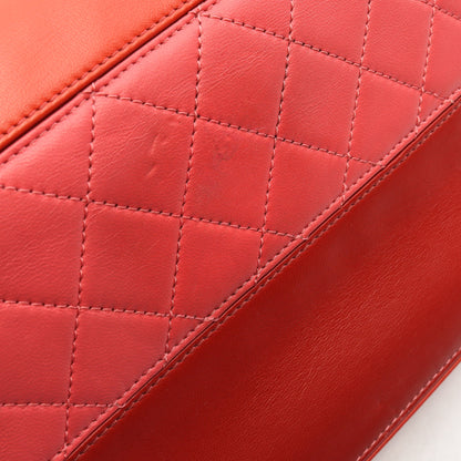 マトラッセ チェーンショルダーバッグ ラムスキン レッド マルチカラー ゴールド金具 シャネル バッグ CHANEL