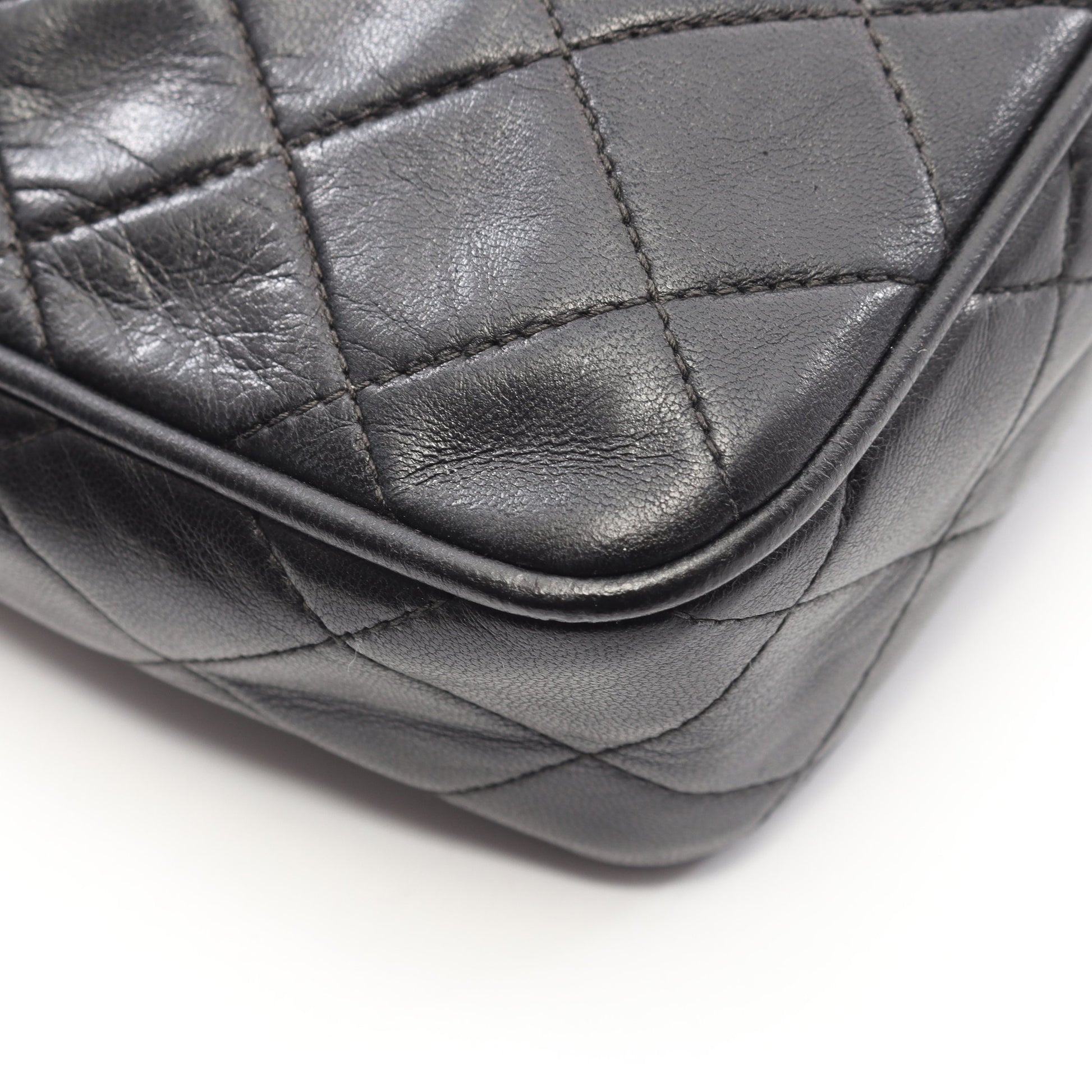 マトラッセ タッセル チェーンショルダーバッグ ラムスキン ブラック ゴールド金具 ヴィンテージ シャネル バッグ CHANEL