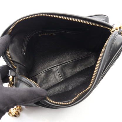 マトラッセ タッセル チェーンショルダーバッグ ラムスキン ブラック ゴールド金具 ヴィンテージ シャネル バッグ CHANEL