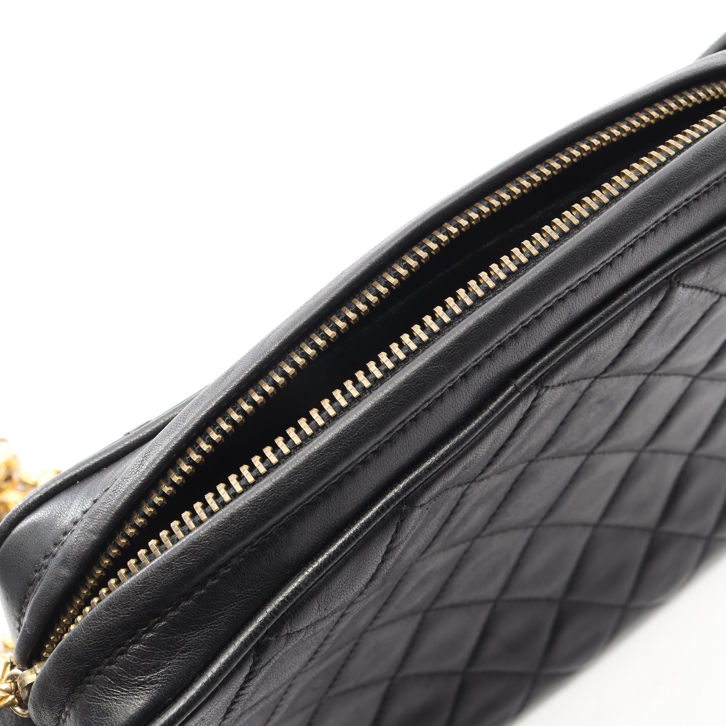 マトラッセ タッセル チェーンショルダーバッグ ラムスキン ブラック ゴールド金具 ヴィンテージ シャネル バッグ CHANEL
