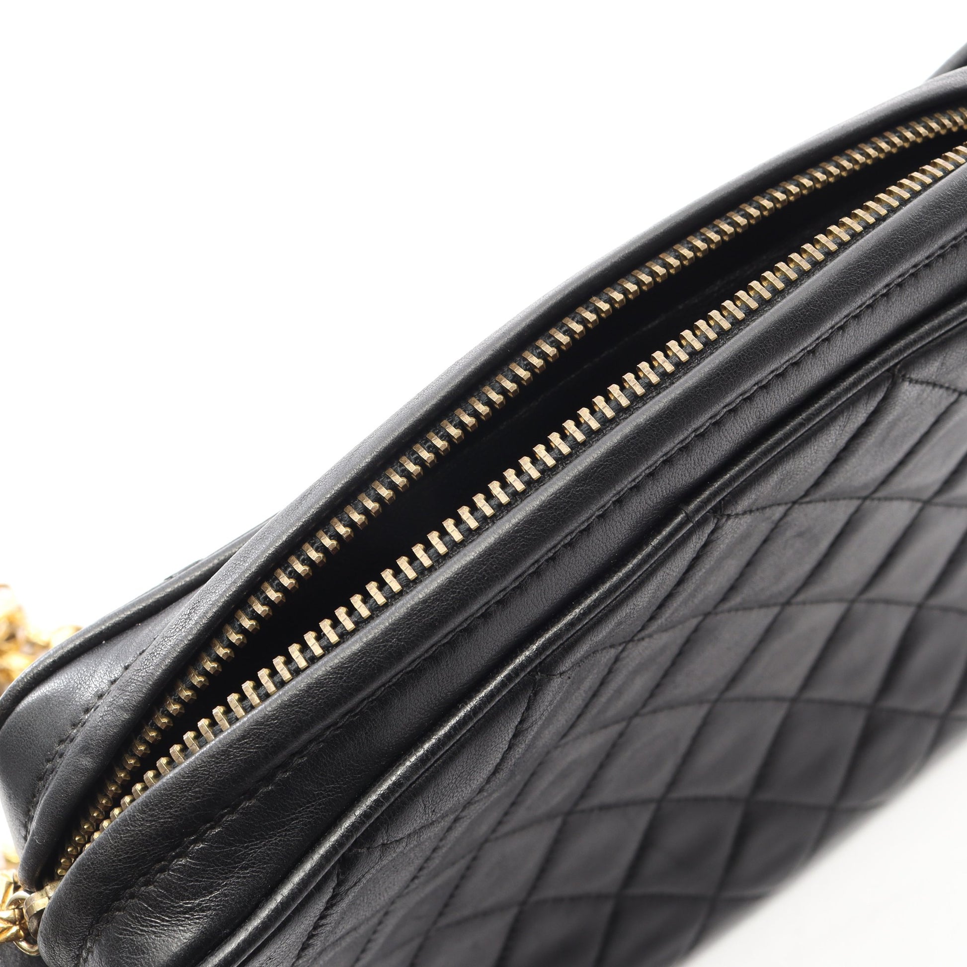 マトラッセ タッセル チェーンショルダーバッグ ラムスキン ブラック ゴールド金具 ヴィンテージ シャネル バッグ CHANEL