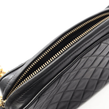 マトラッセ タッセル チェーンショルダーバッグ ラムスキン ブラック ゴールド金具 ヴィンテージ シャネル バッグ CHANEL