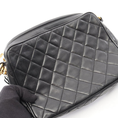 マトラッセ タッセル チェーンショルダーバッグ ラムスキン ブラック ゴールド金具 ヴィンテージ シャネル バッグ CHANEL