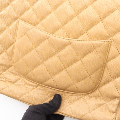 マトラッセ PST チェーンショルダーバッグ チェーントートバッグ キャビアスキン ベージュ ゴールド金具 シャネル バッグ CHANEL