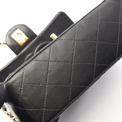 ミニマトラッセ チェーンショルダーバッグ ラムスキン ブラック ゴールド金具 シャネル バッグ CHANEL