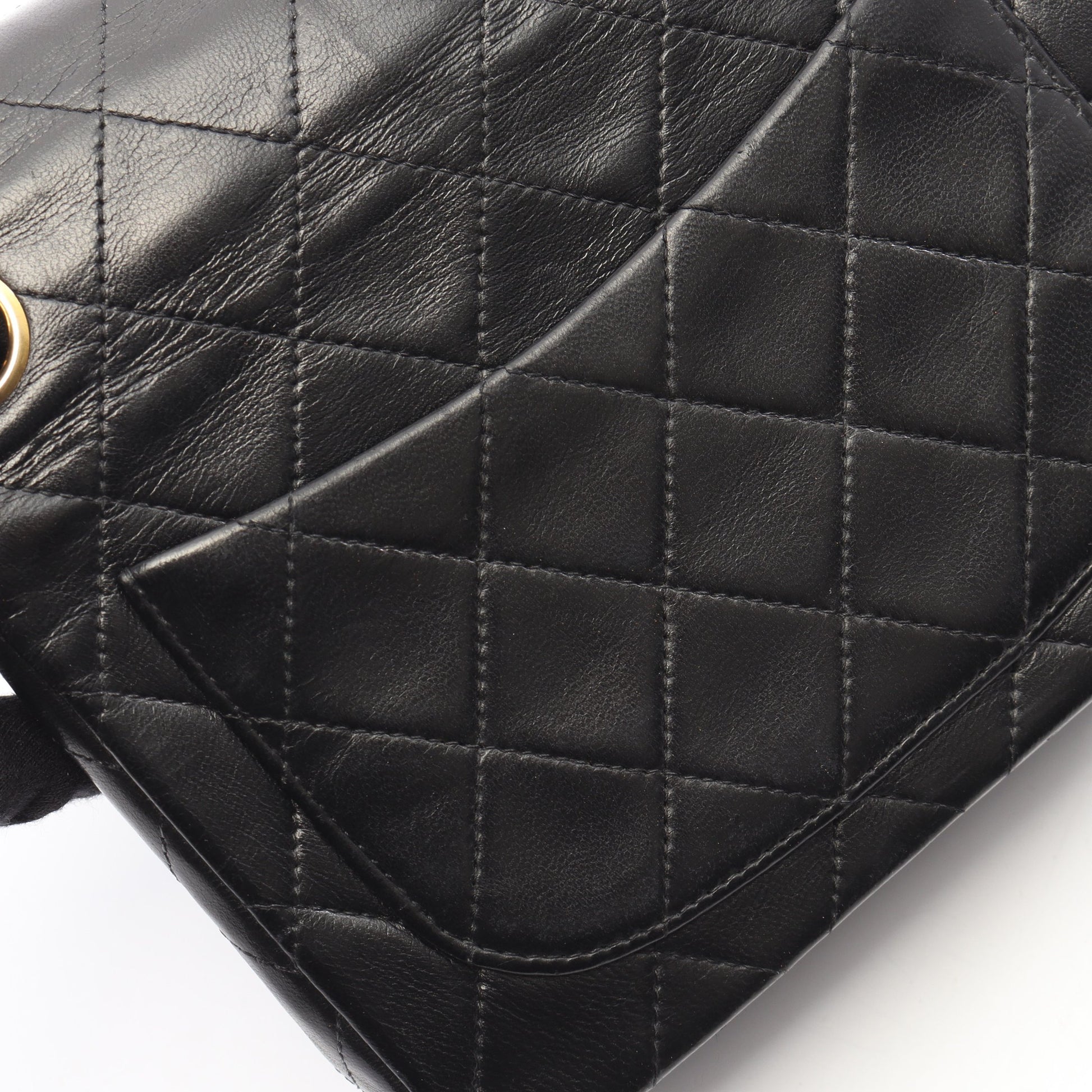 ミニマトラッセ チェーンショルダーバッグ ラムスキン ブラック ゴールド金具 シャネル バッグ CHANEL