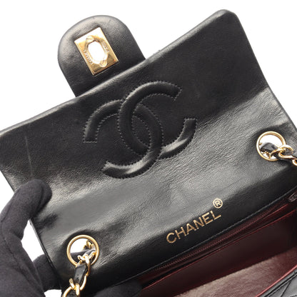 ミニマトラッセ チェーンショルダーバッグ ラムスキン ブラック ゴールド金具 シャネル バッグ CHANEL