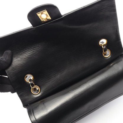 マトラッセ Wフラップ Wチェーンショルダーバッグ ラムスキン ブラック ゴールド金具 シャネル バッグ CHANEL