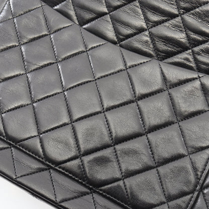 マトラッセ Wフラップ Wチェーンショルダーバッグ ラムスキン ブラック ゴールド金具 シャネル バッグ CHANEL