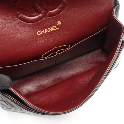 マトラッセ Wフラップ Wチェーンショルダーバッグ ラムスキン ブラック ゴールド金具 シャネル バッグ CHANEL