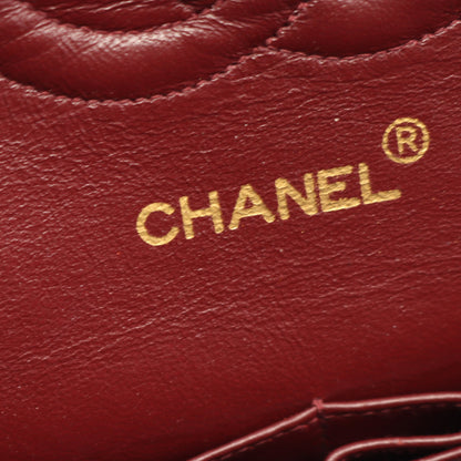マトラッセ Wフラップ Wチェーンショルダーバッグ ラムスキン ブラック ゴールド金具 シャネル バッグ CHANEL