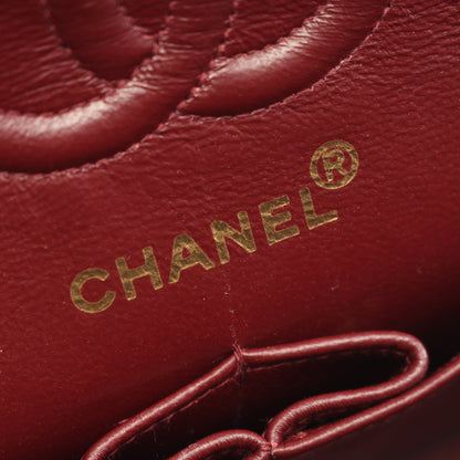マトラッセ Wフラップ Wチェーンショルダーバッグ ラムスキン ブラック ゴールド金具 シャネル バッグ CHANEL