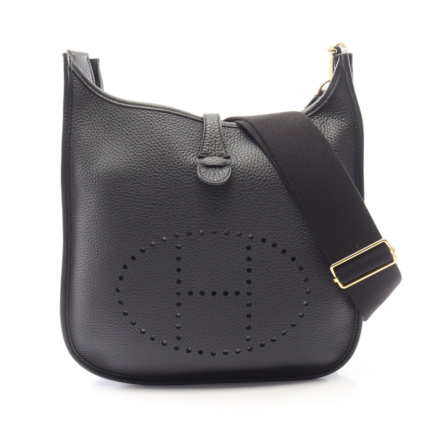 エヴリン 3 トロワ PM ショルダーバッグ トリヨンクレマンス ブラック ゴールド金具 W刻印 エルメス バッグ HERMES