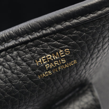 エヴリン 3 トロワ PM ショルダーバッグ トリヨンクレマンス ブラック ゴールド金具 W刻印 エルメス バッグ HERMES