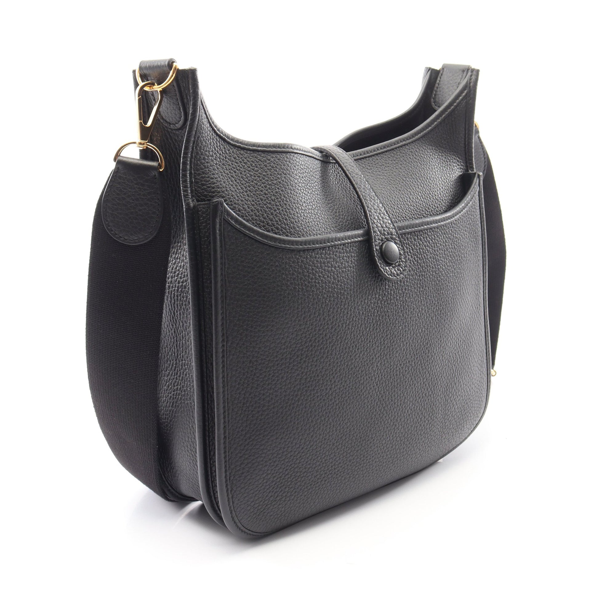 エヴリン 3 トロワ PM ショルダーバッグ トリヨンクレマンス ブラック ゴールド金具 W刻印 エルメス バッグ HERMES