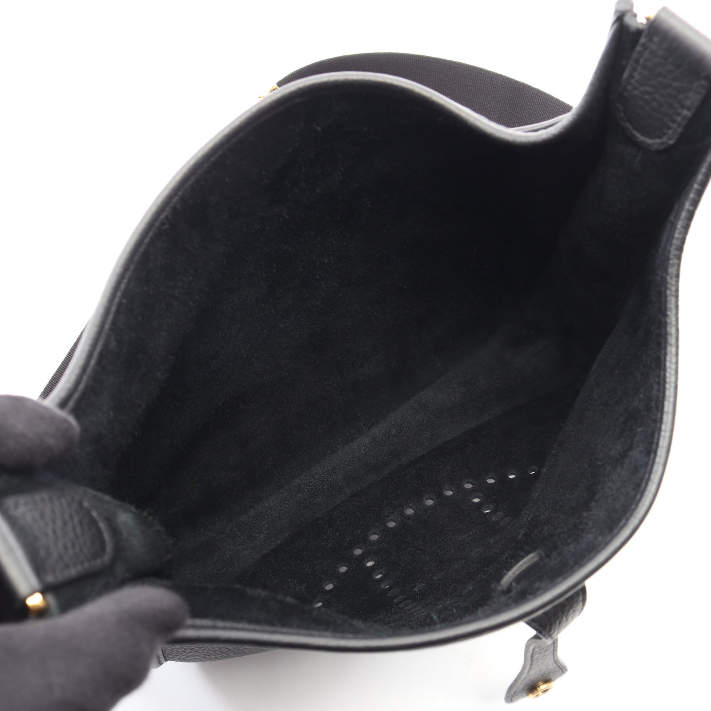 エヴリン 3 トロワ PM ショルダーバッグ トリヨンクレマンス ブラック ゴールド金具 W刻印 エルメス バッグ HERMES