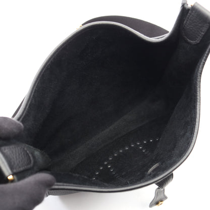 エヴリン 3 トロワ PM ショルダーバッグ トリヨンクレマンス ブラック ゴールド金具 W刻印 エルメス バッグ HERMES