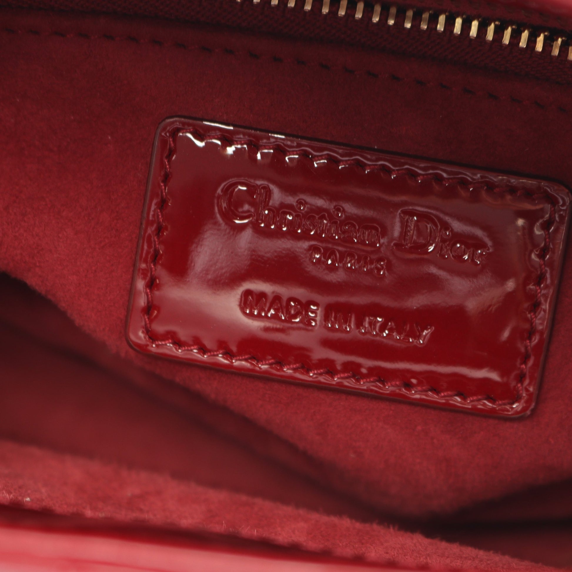 レディディオール ミニ カナージュ 2WAY ハンドバッグ エナメルレザー レッド クリスチャンディオール バッグ Christian Dior