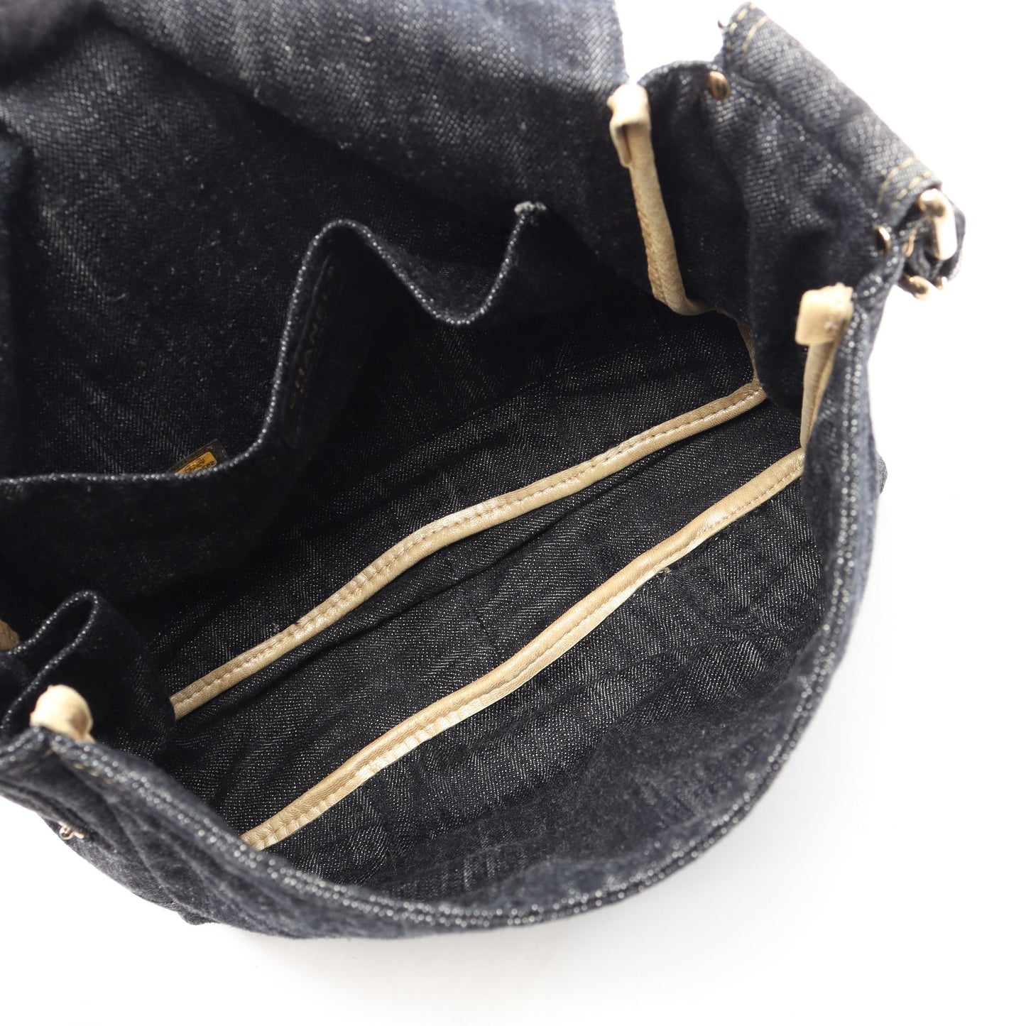 スパークリングデニム ショルダーバッグ デニム インディゴブルー ゴールド金具 シャネル バッグ CHANEL