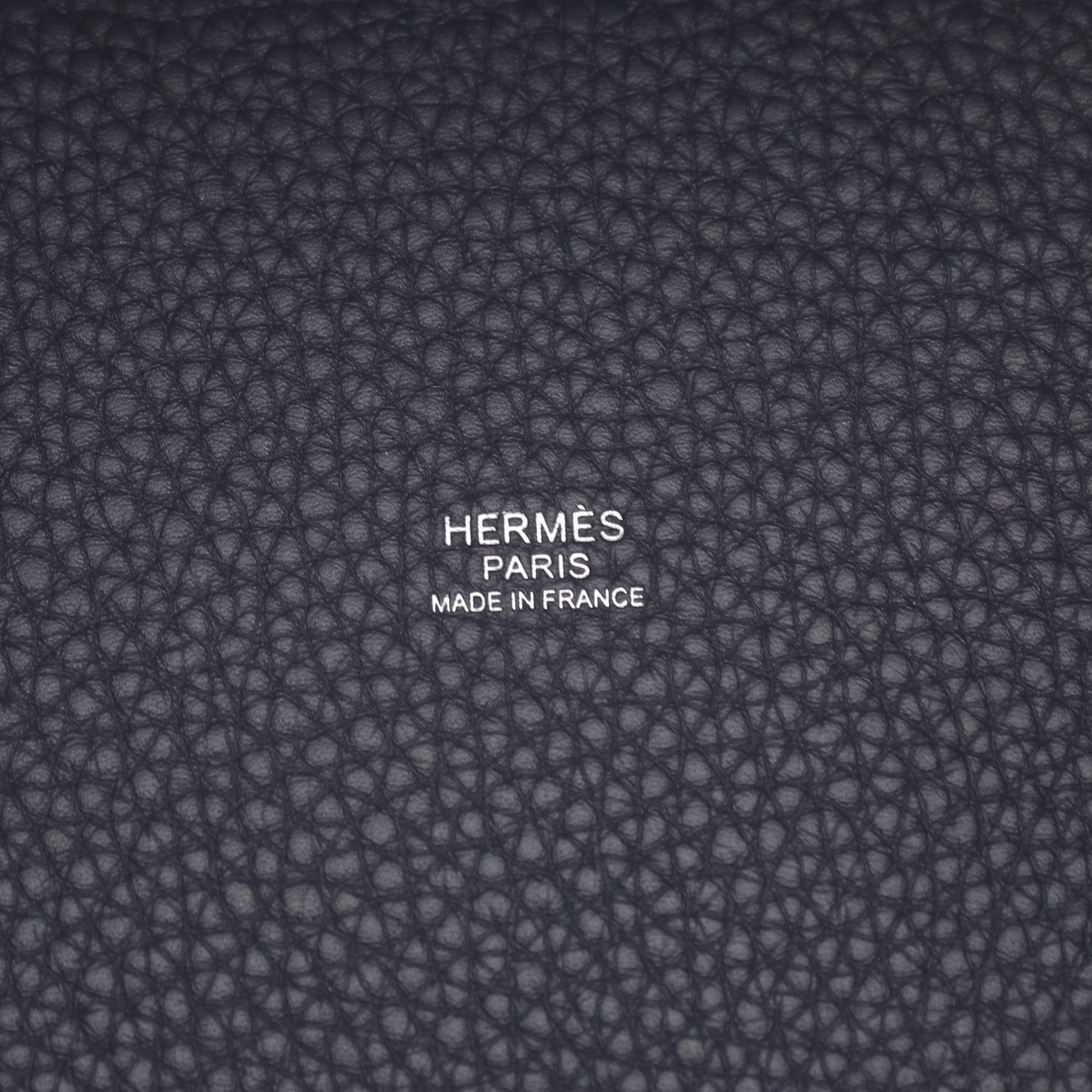 ピコタンロックPM ブルーニュイ ハンドバッグ トリヨンクレマンス ネイビー シルバー金具 K刻印 エルメス バッグ HERMES