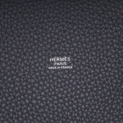 ピコタンロックPM ブルーニュイ ハンドバッグ トリヨンクレマンス ネイビー シルバー金具 K刻印 エルメス バッグ HERMES