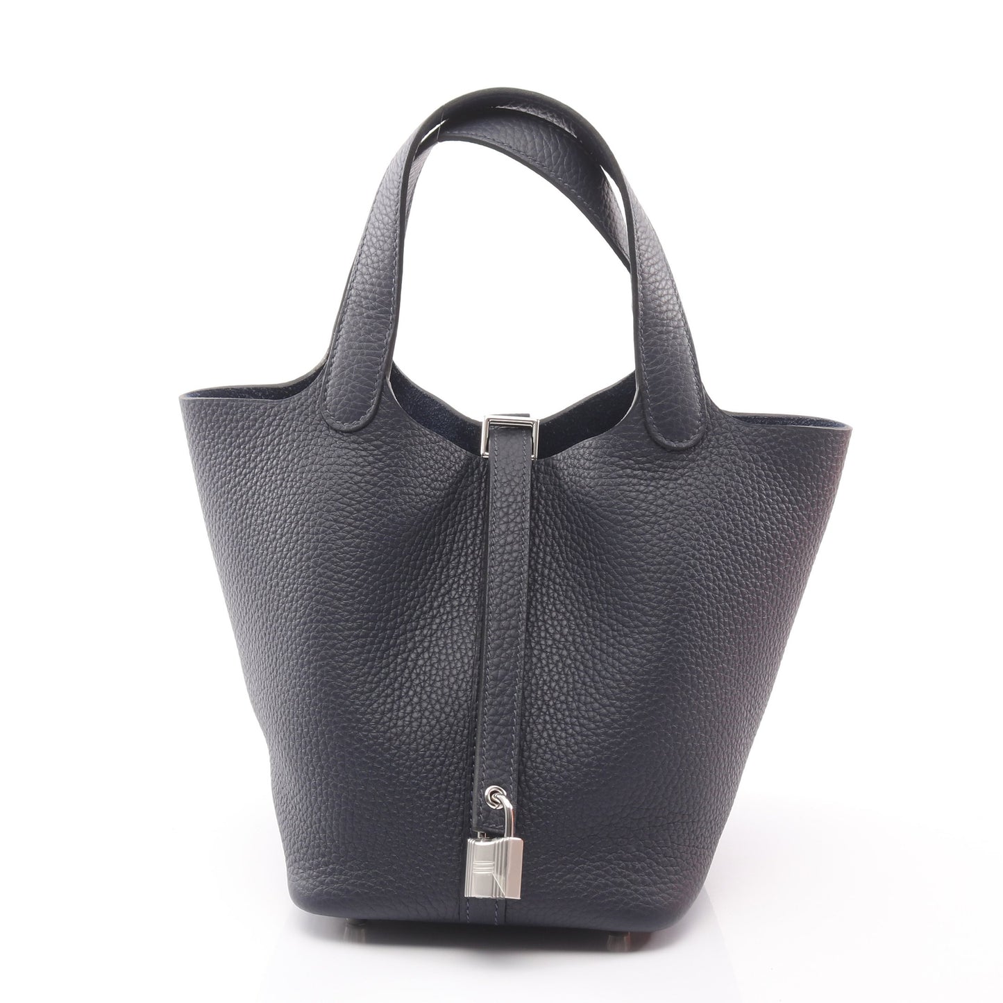 ピコタンロックPM ブルーニュイ ハンドバッグ トリヨンクレマンス ネイビー シルバー金具 K刻印 エルメス バッグ HERMES