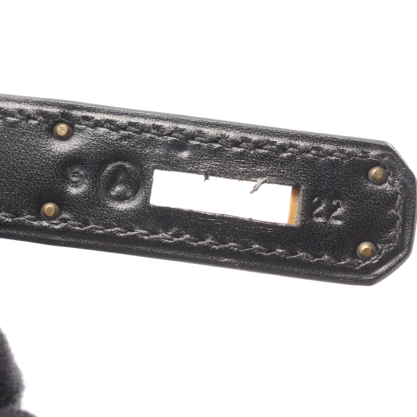 ケリー32 2WAY 外縫い ハンドバッグ ボックスカーフ ブラック ゴールド金具 ○A刻印 エルメス バッグ HERMES