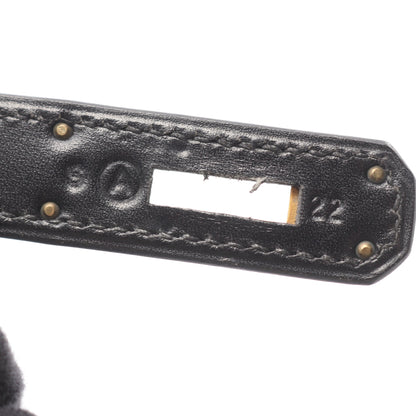 ケリー32 2WAY 外縫い ハンドバッグ ボックスカーフ ブラック ゴールド金具 ○A刻印 エルメス バッグ HERMES