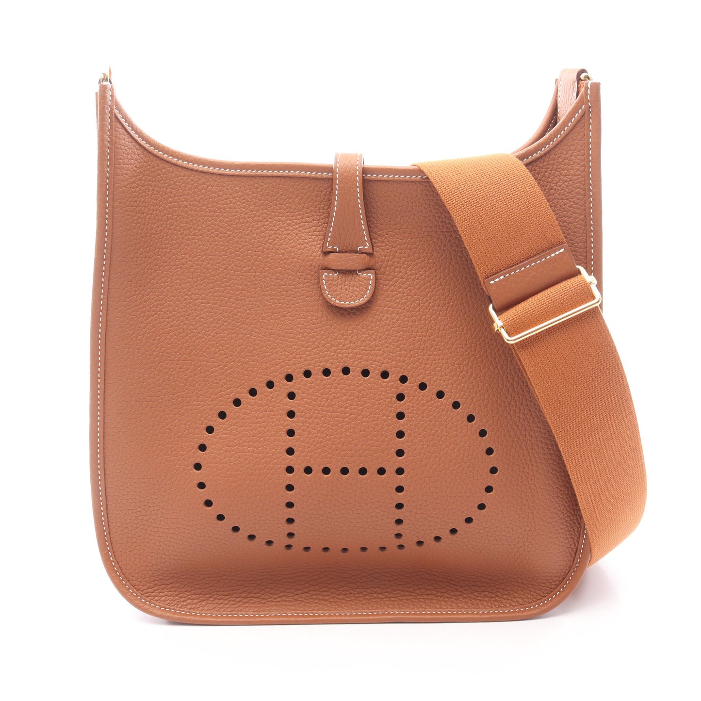 エヴリン 3 トロワ PM ゴールド ショルダーバッグ トリヨンクレマンス ブラウン ゴールド金具 K刻印 エルメス バッグ HERMES