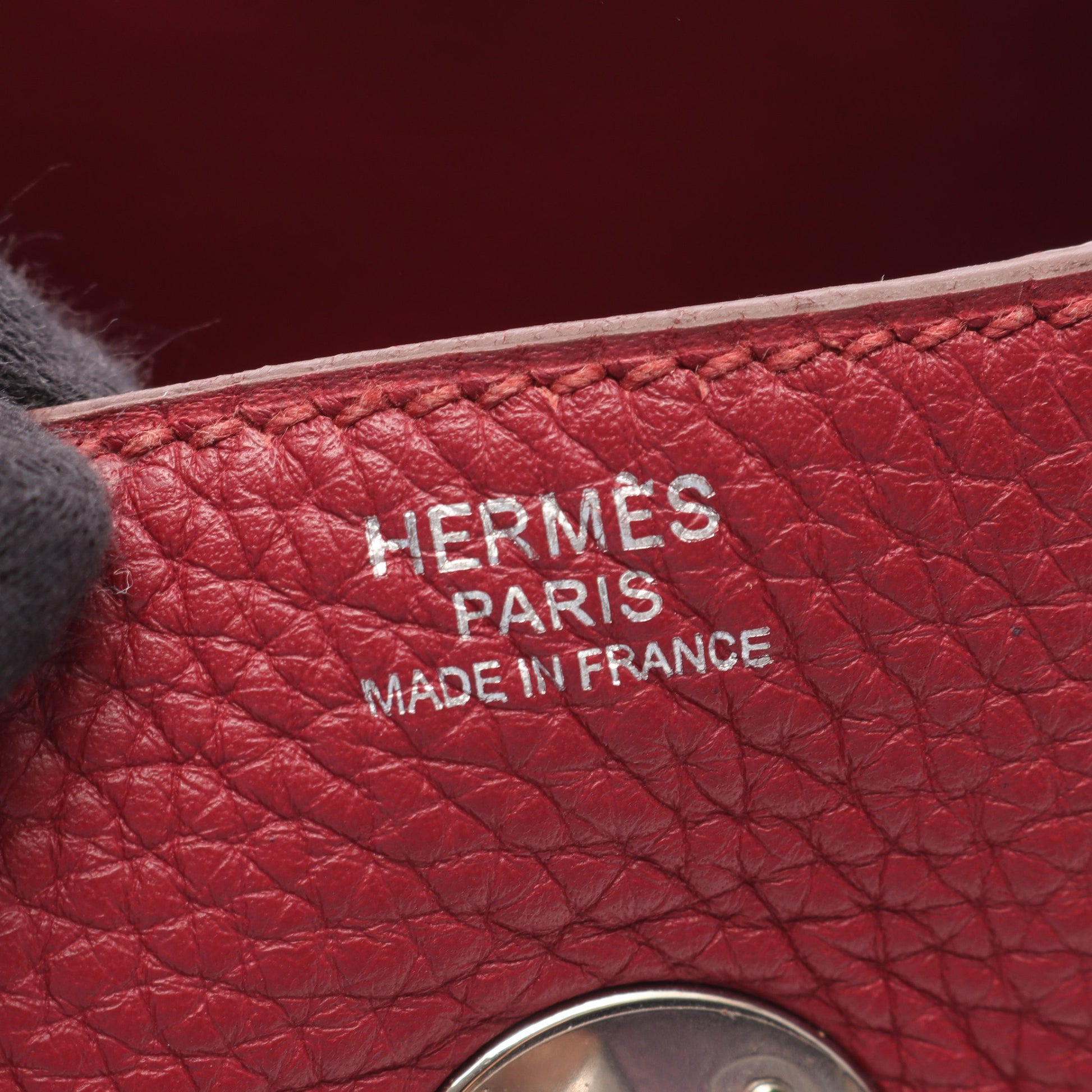 リンディ30 ショルダーバッグ トリヨンクレマンス バーガンディ シルバー金具 T刻印 エルメス バッグ HERMES