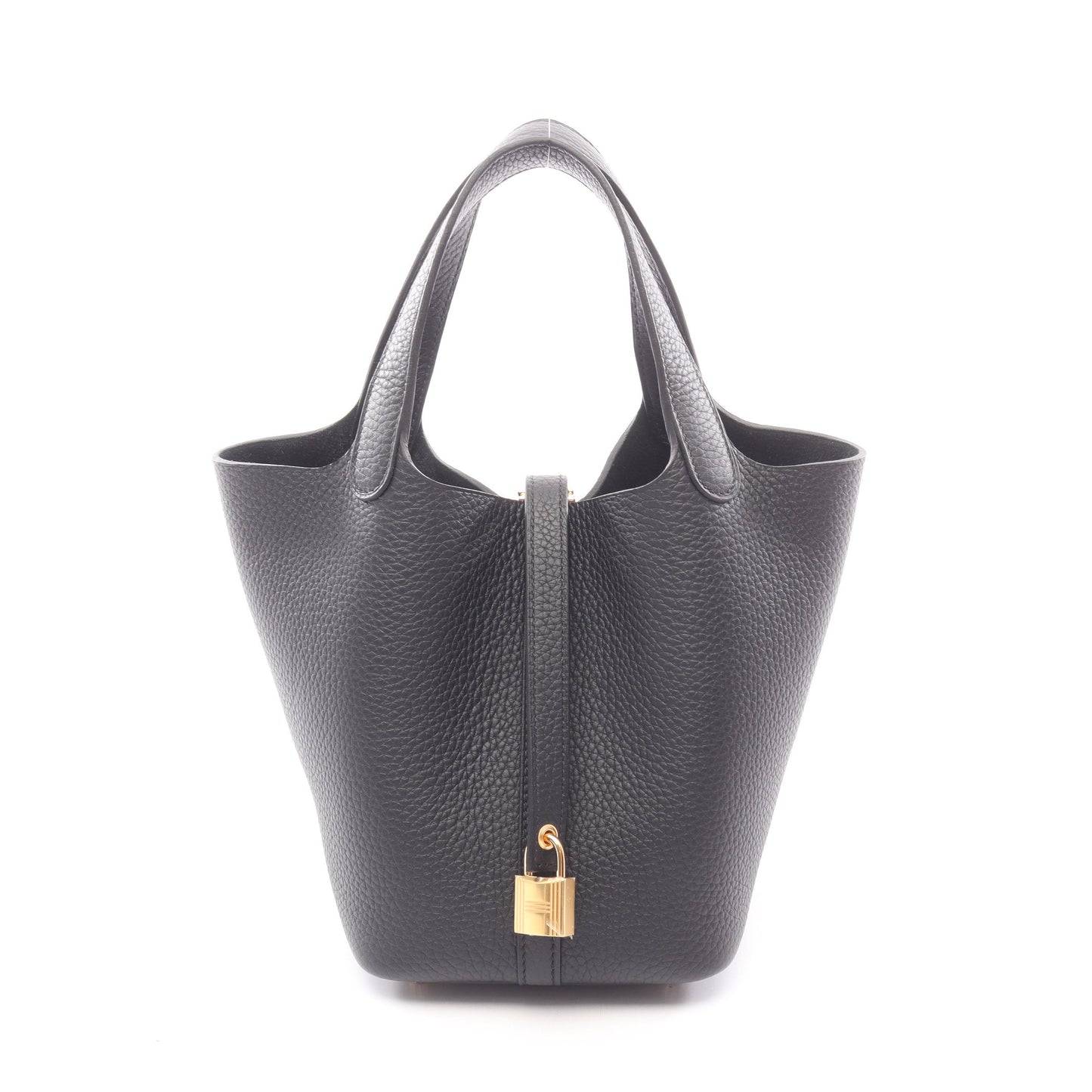 ピコタンロックPM ハンドバッグ トリヨンクレマンス ブラック ゴールド金具 G刻印 エルメス バッグ HERMES