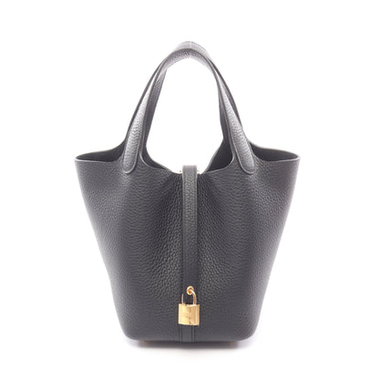 ピコタンロックPM ハンドバッグ トリヨンクレマンス ブラック ゴールド金具 G刻印 エルメス バッグ HERMES