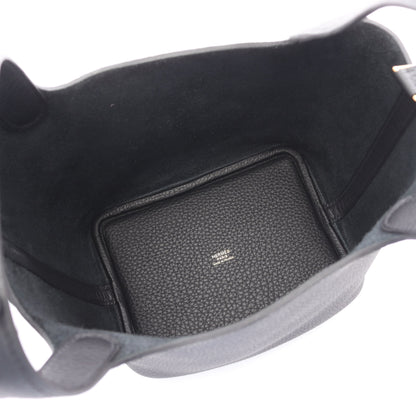 ピコタンロックPM ハンドバッグ トリヨンクレマンス ブラック ゴールド金具 G刻印 エルメス バッグ HERMES