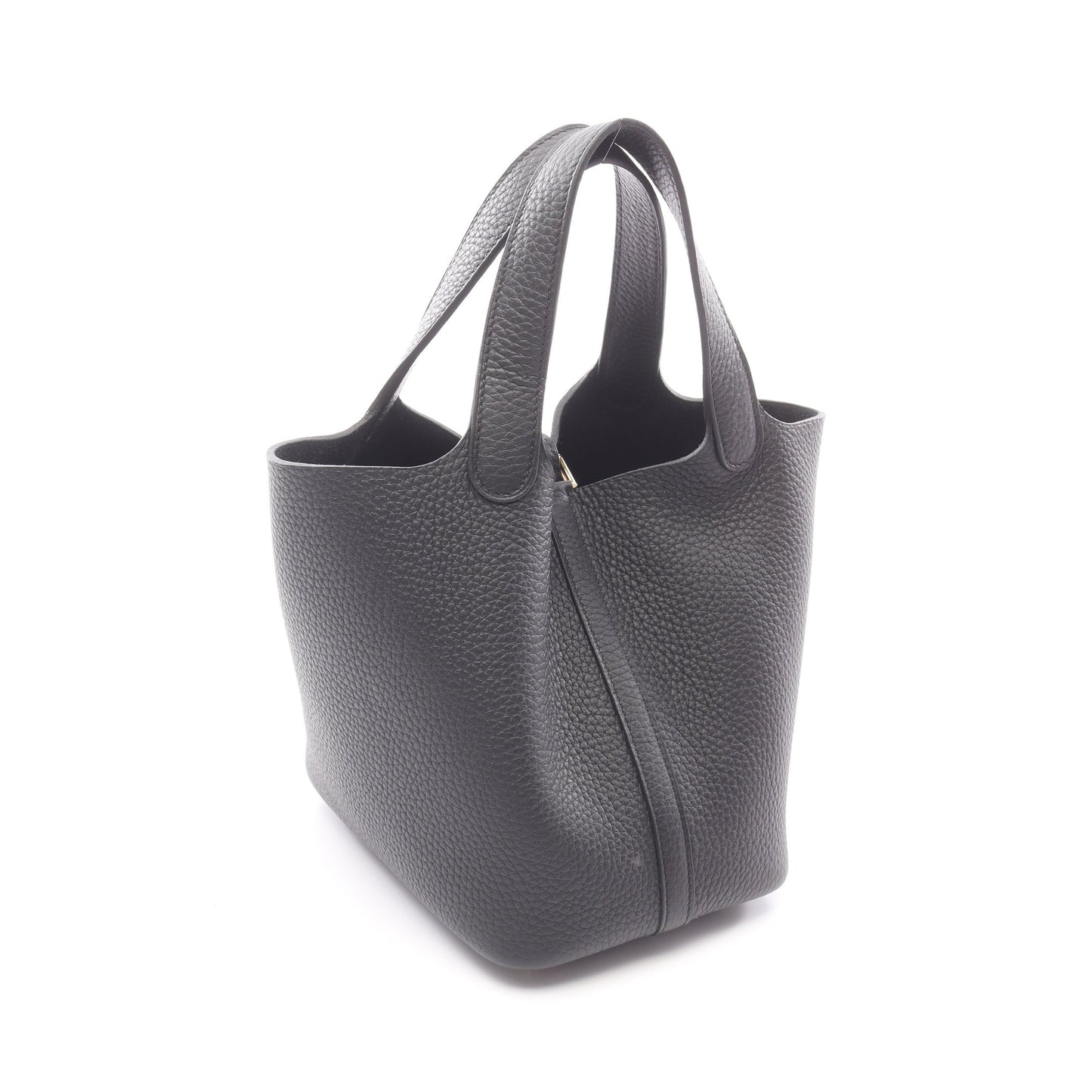 ピコタンロックPM ハンドバッグ トリヨンクレマンス ブラック ゴールド金具 G刻印 エルメス バッグ HERMES