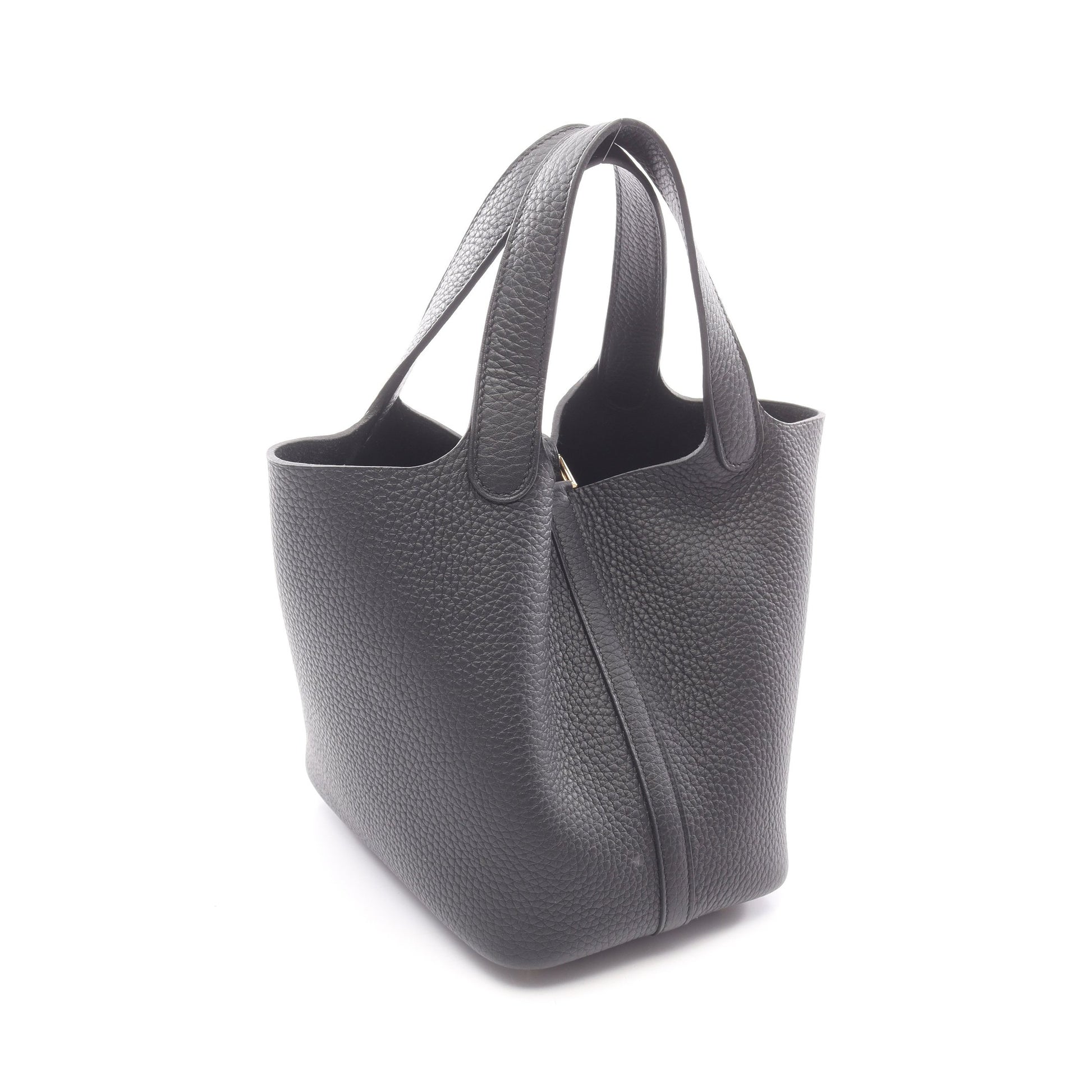 ピコタンロックPM ハンドバッグ トリヨンクレマンス ブラック ゴールド金具 G刻印 エルメス バッグ HERMES