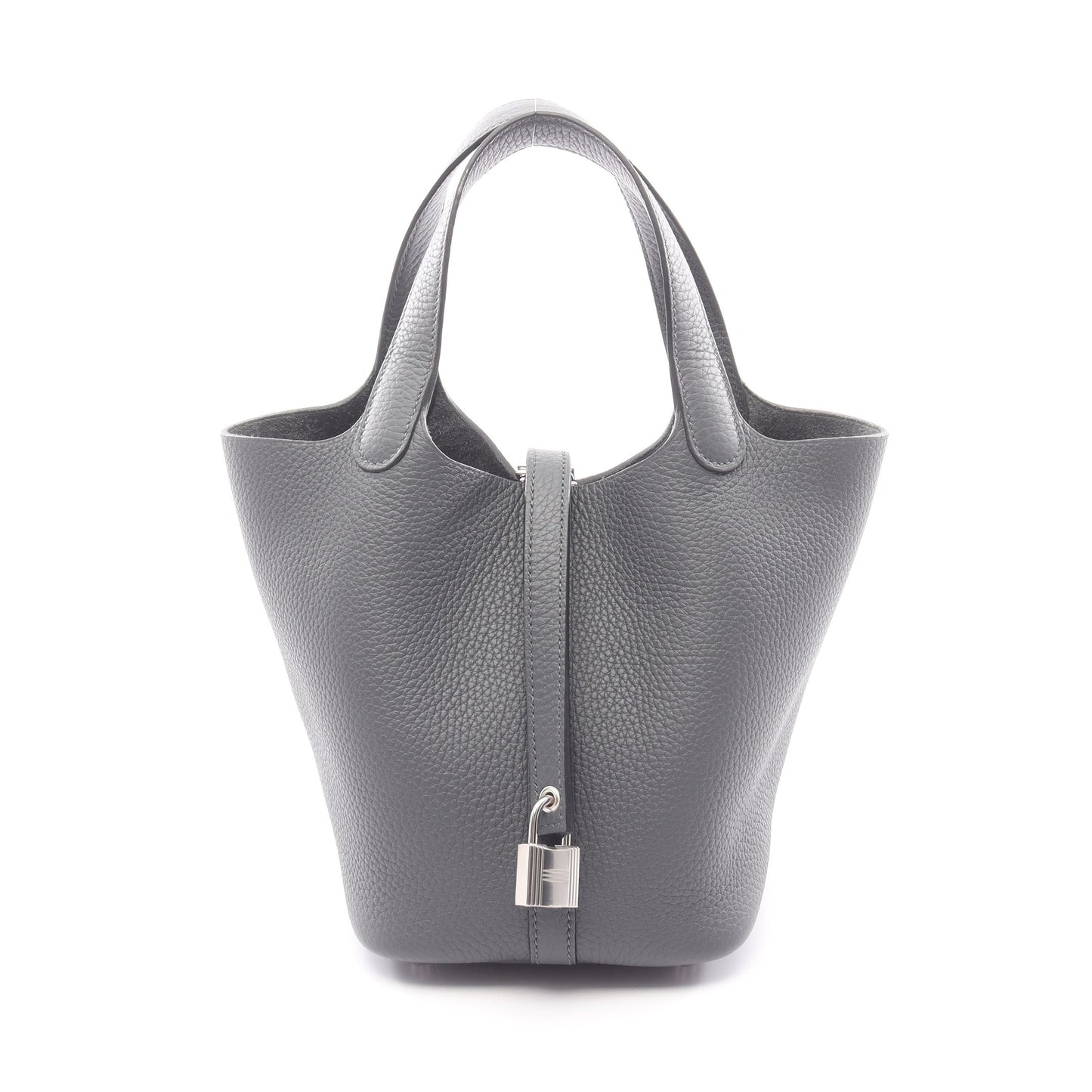 ピコタンロックPM アルドワーズ ハンドバッグ トリヨンクレマンス ダークグレー シルバー金具 K刻印 エルメス バッグ HERMES