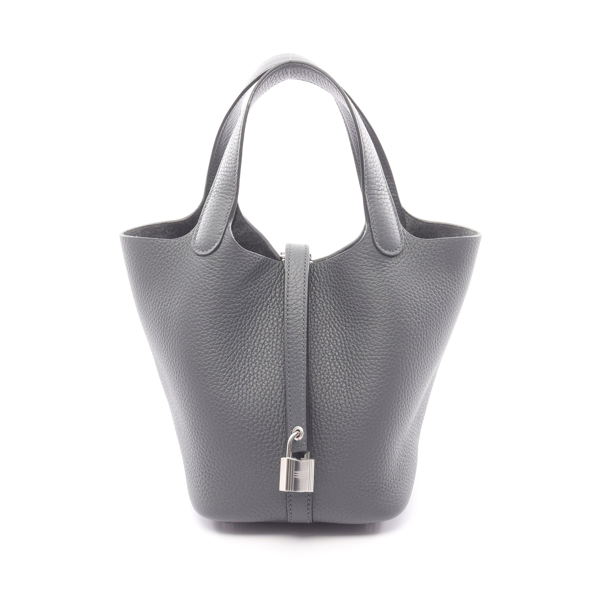 ピコタンロックPM アルドワーズ ハンドバッグ トリヨンクレマンス ダークグレー シルバー金具 K刻印 エルメス バッグ HERMES