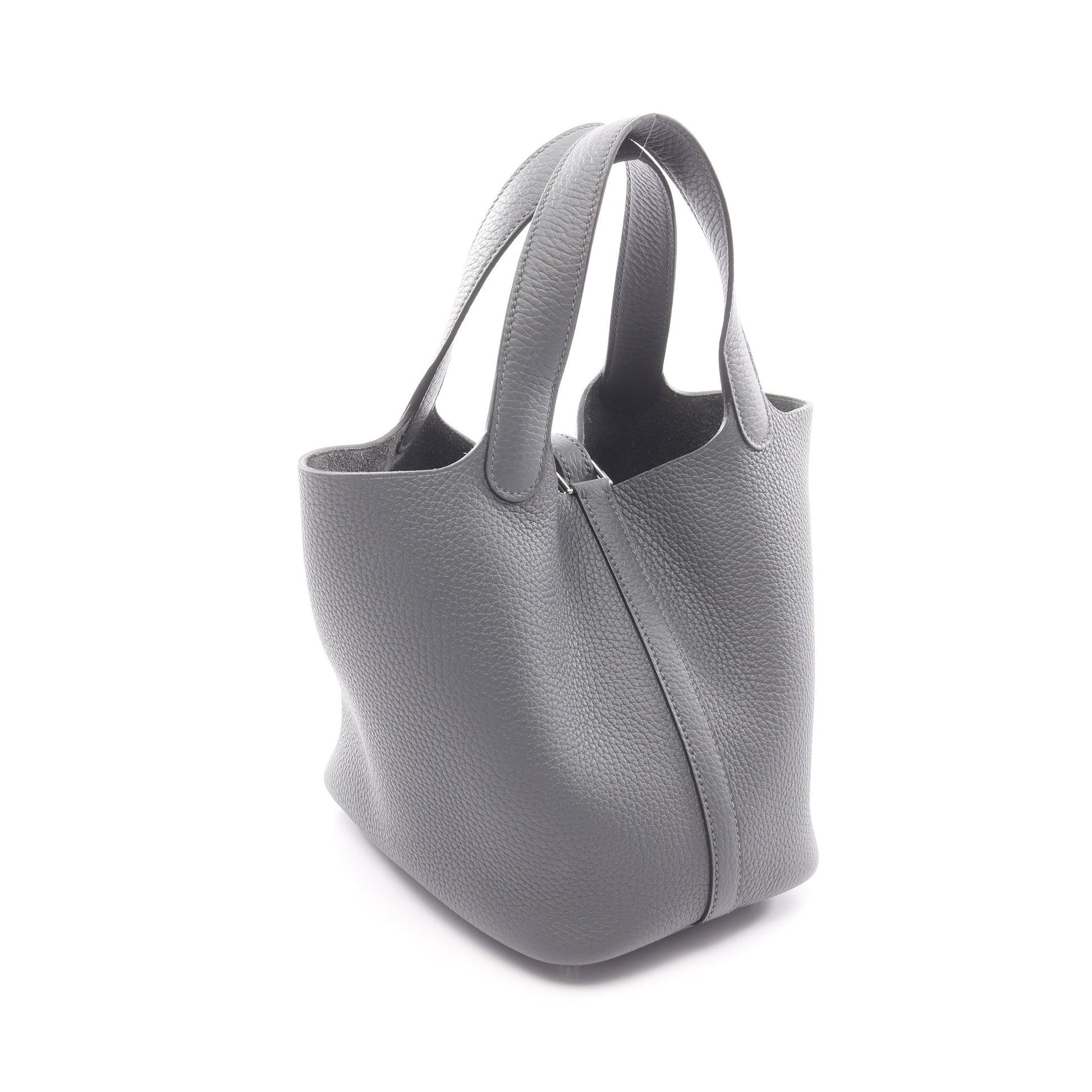 ピコタンロックPM アルドワーズ ハンドバッグ トリヨンクレマンス ダークグレー シルバー金具 K刻印 エルメス バッグ HERMES