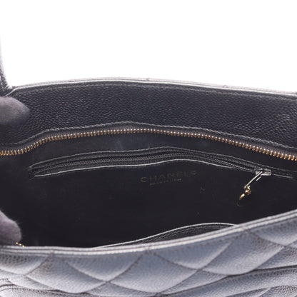 復刻トート ハンドバッグ トートバッグ キャビアスキン ブラック ゴールド金具 シャネル バッグ CHANEL