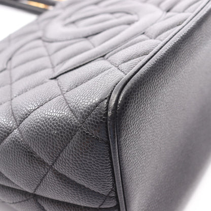 復刻トート ハンドバッグ トートバッグ キャビアスキン ブラック ゴールド金具 シャネル バッグ CHANEL