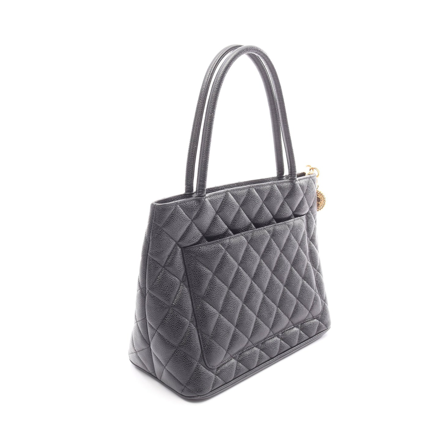 復刻トート ハンドバッグ トートバッグ キャビアスキン ブラック ゴールド金具 シャネル バッグ CHANEL