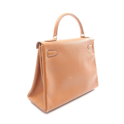 ケリー32 ゴールド 内縫い 2WAY ハンドバッグ クシュベル ゴールド ゴールド金具 ○Z刻印 エルメス バッグ HERMES